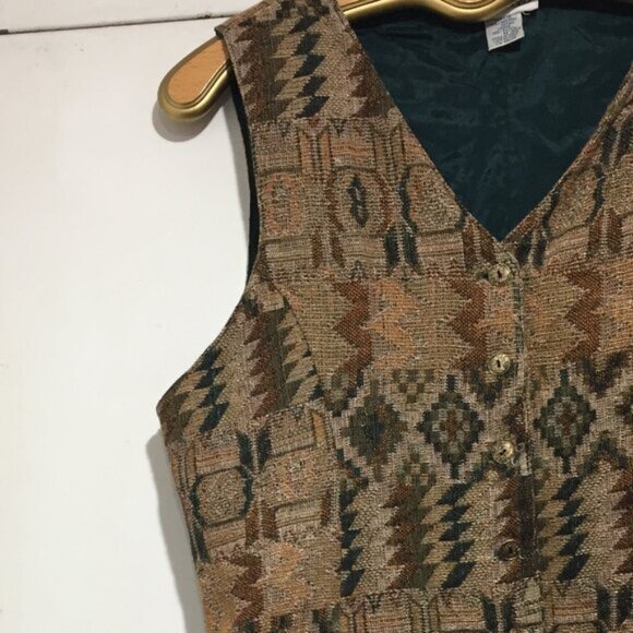 VINTAGE PRINCIPLES PRINT VESTS SIZE L - Picture 2 of 7